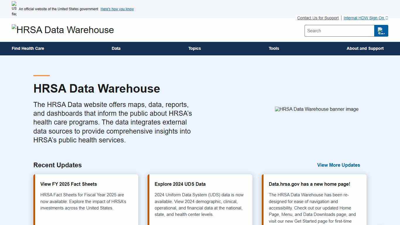 data.hrsa.gov Home Page